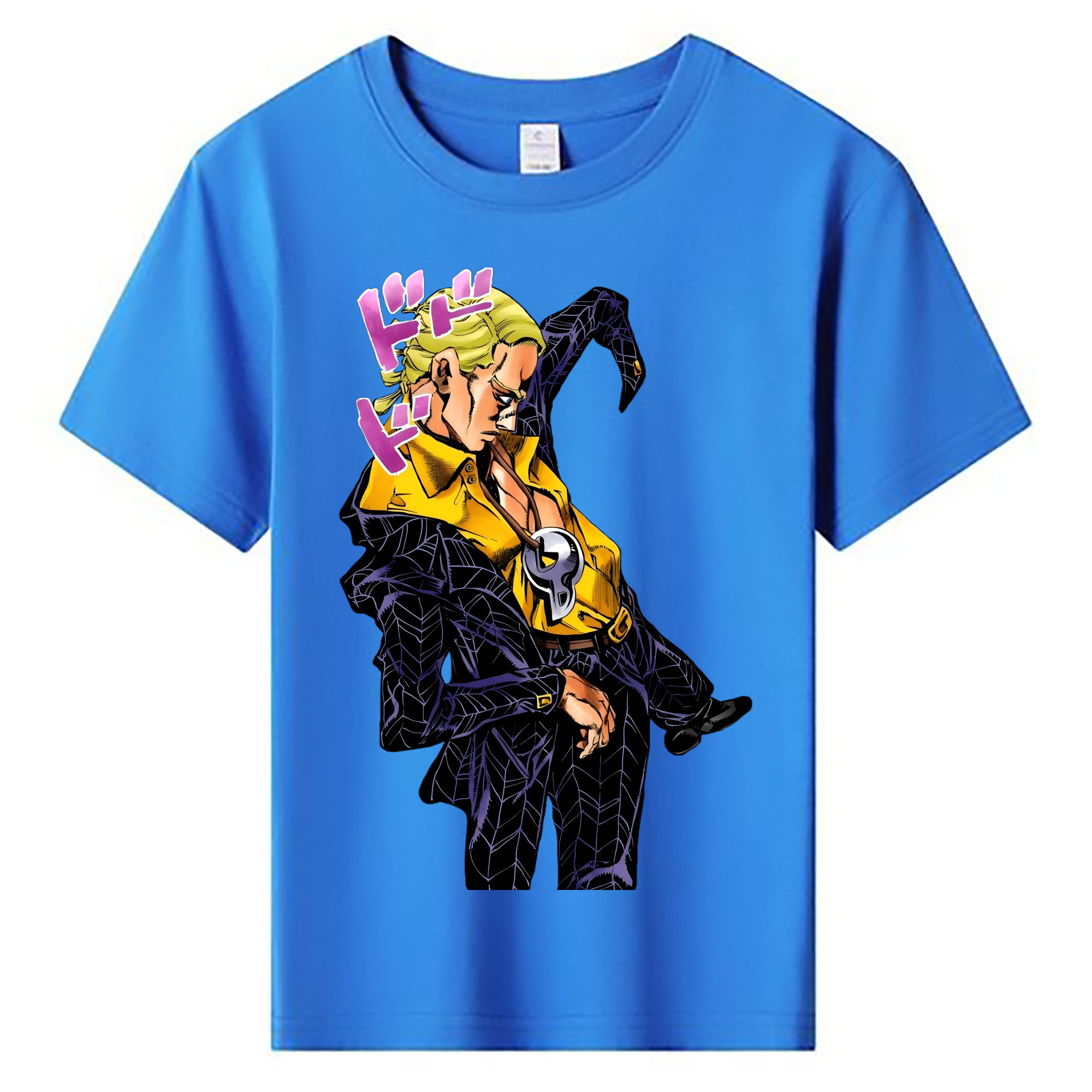 （画像用） ジョジョの奇妙な冒険 プロシュート JoJo's Bizarre Adventure Prosciutto 綿100％キッズTシャツ（フロントプリント）
